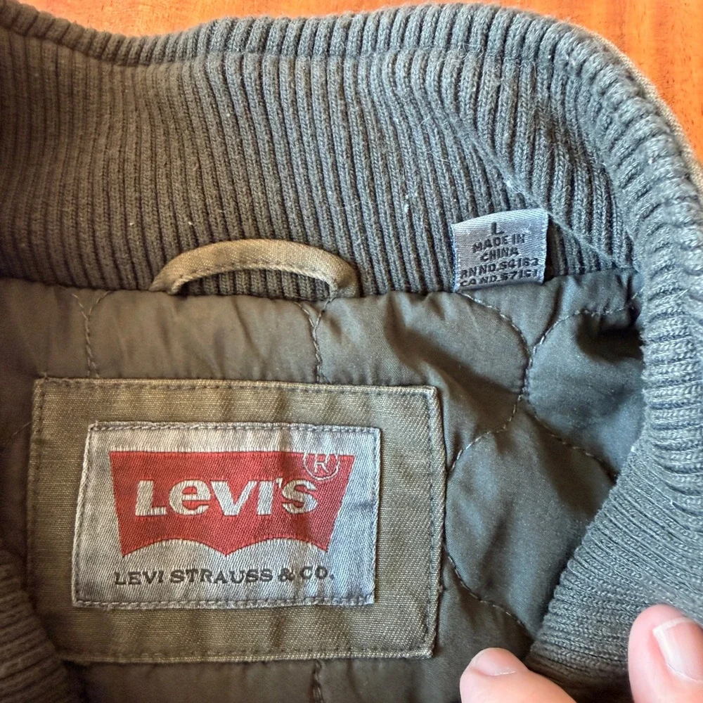 Levi's Men's Green Cotton Military Field Jacket Size L